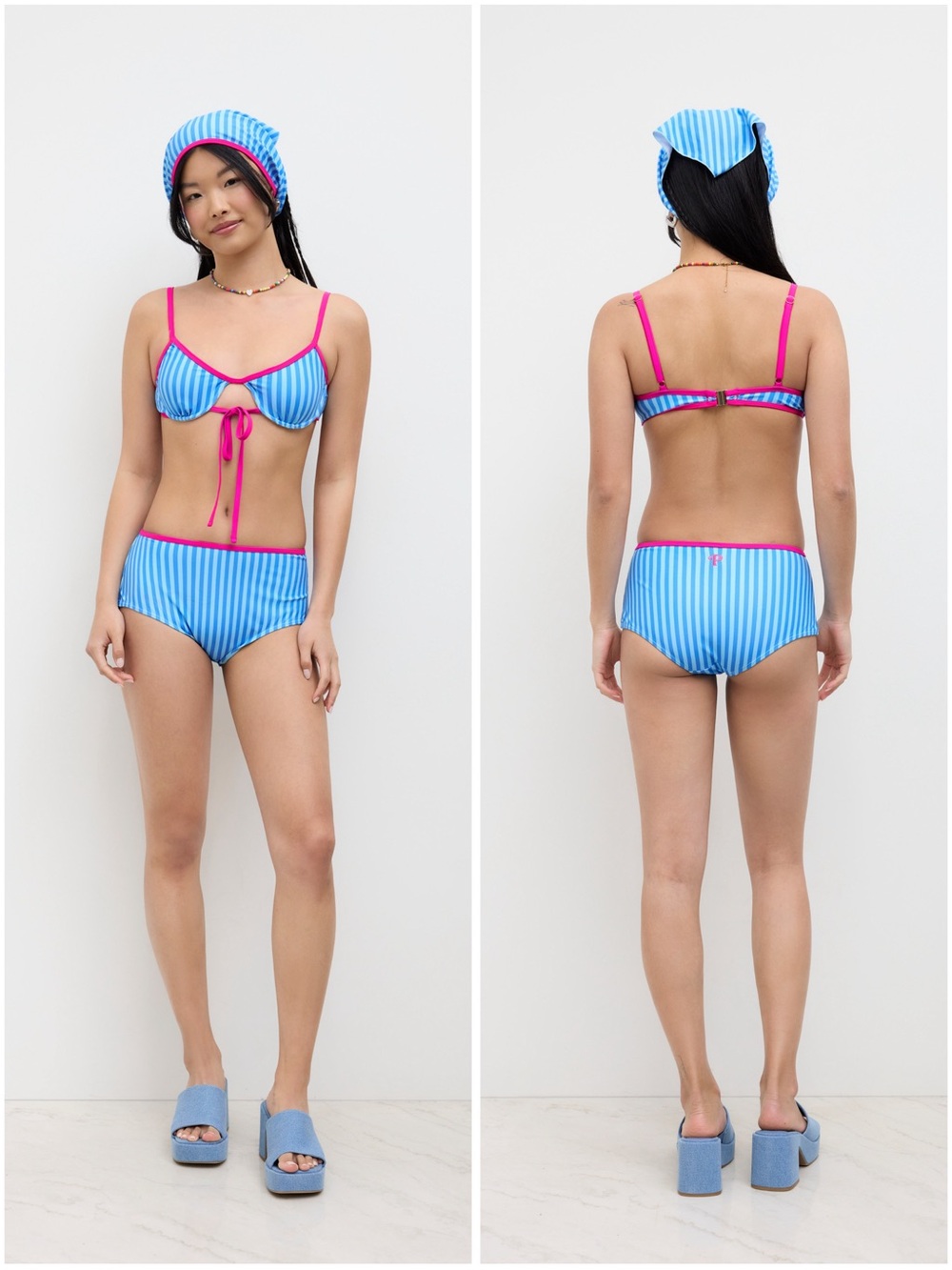 Cider x Polly Pocket | Seaside Rewind Swim Bottoms and Bandana | Size 0XL